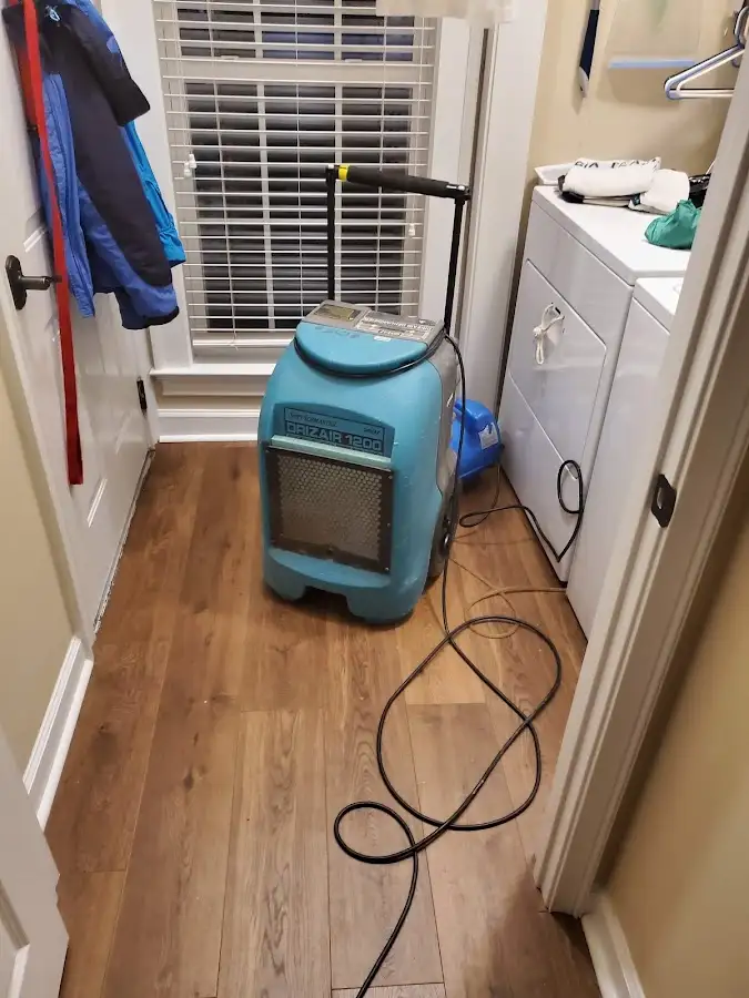 Commercial dehumidifier deployed for Flood Damage Cleanup in Houghton
